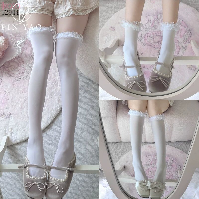 Tất ren Lolita JK,vớ giữa bắp chân,bắp chân,qua gối 12944