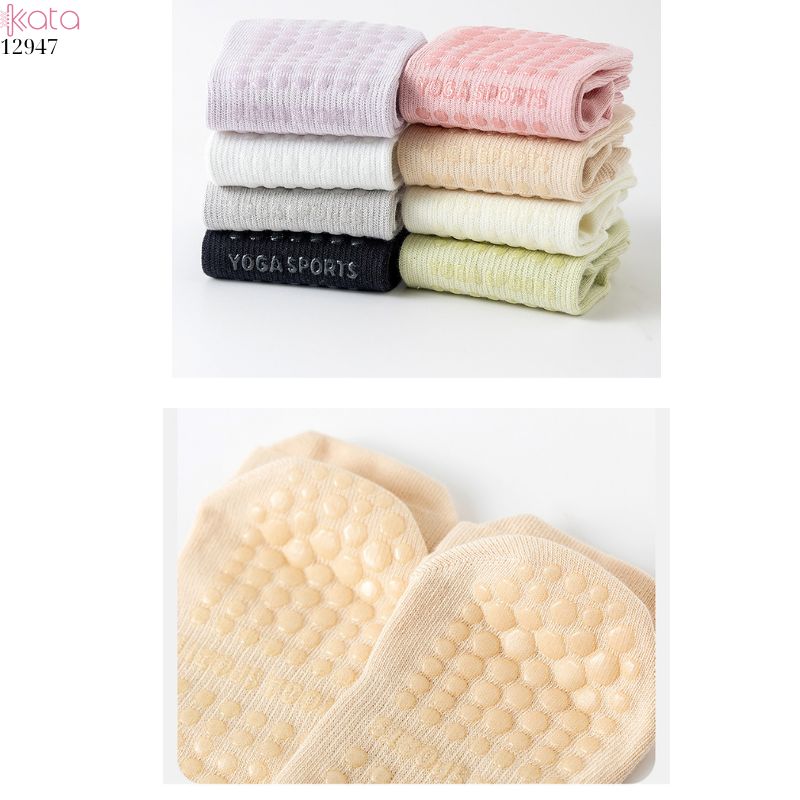 Tất Yoga Silicone thoáng khí,vớ chống trượt tập luyện thể thao 12947