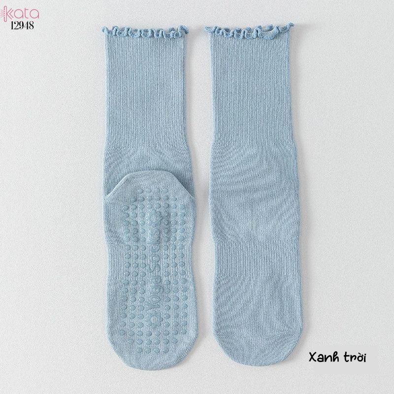 Tất thể thao chống trượt,vớ viền nấm yoga pilates 12948