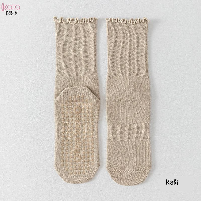 Tất thể thao chống trượt,vớ viền nấm yoga pilates 12948