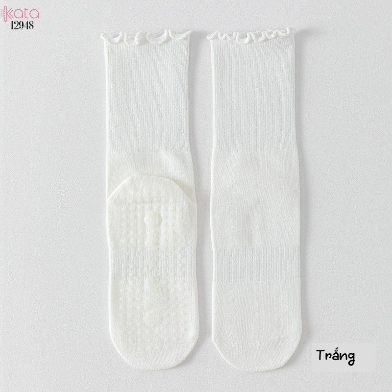 Tất thể thao chống trượt,vớ viền nấm yoga pilates 12948