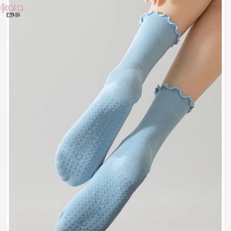 Tất thể thao chống trượt,vớ viền nấm yoga pilates 12948