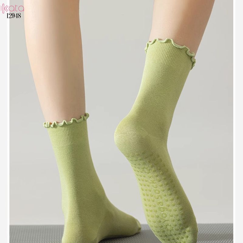 Tất thể thao chống trượt,vớ viền nấm yoga pilates 12948