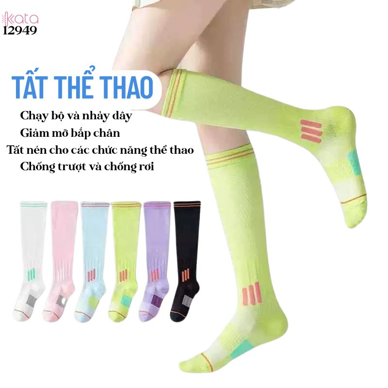 Tất thể thao chống trơn trượt,vớ bắp chân thể dục nhảy dây,Yoga Pilates 12949