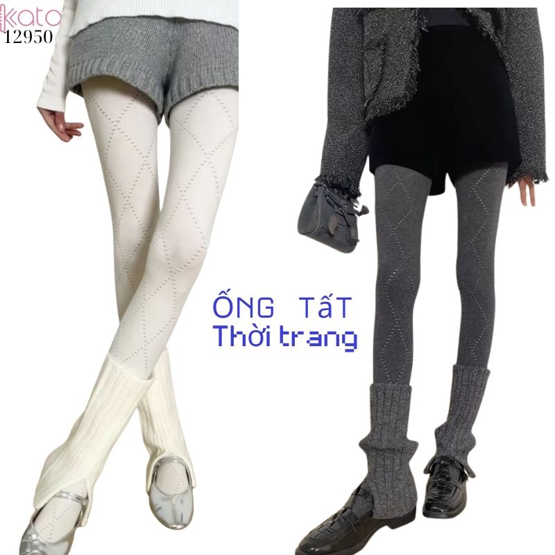 Ống tất thời trang,tất dày thu đông giữ ấm,phụ kiện đi bốt 12950