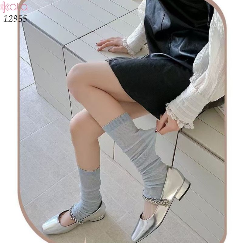 Ống tất lưới thoáng khí ,vớ ống chân mỏng JK xuân hè 12955