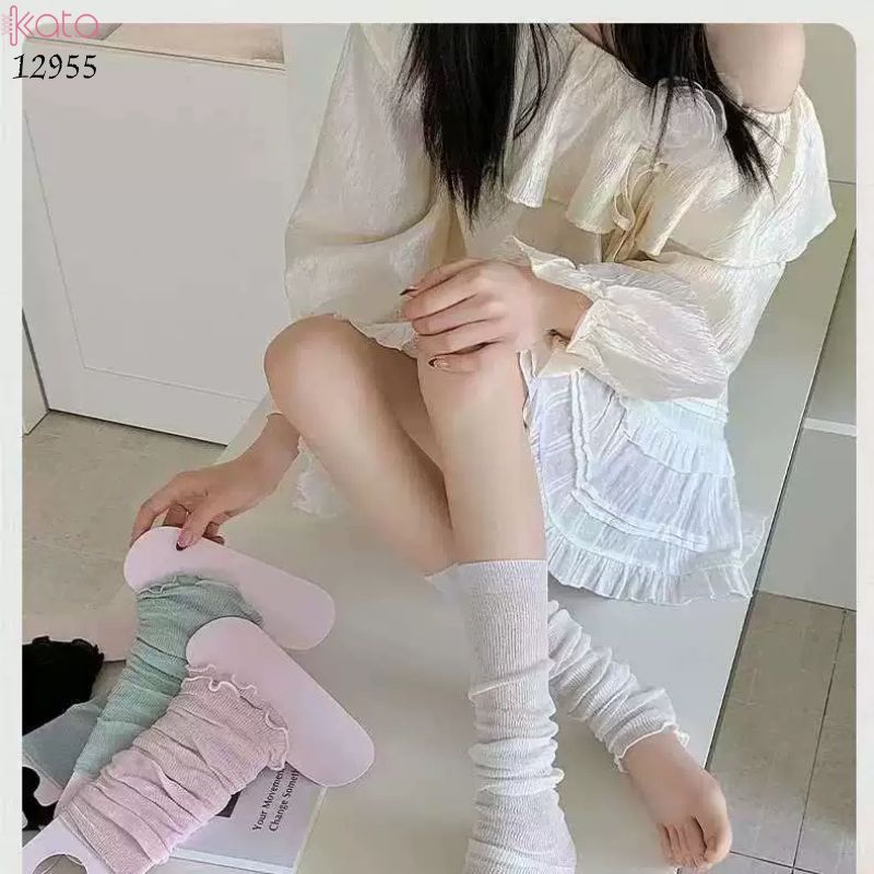 Ống tất lưới thoáng khí ,vớ ống chân mỏng JK xuân hè 12955