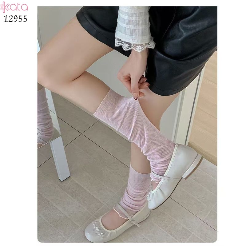 Ống tất lưới thoáng khí ,vớ ống chân mỏng JK xuân hè 12955
