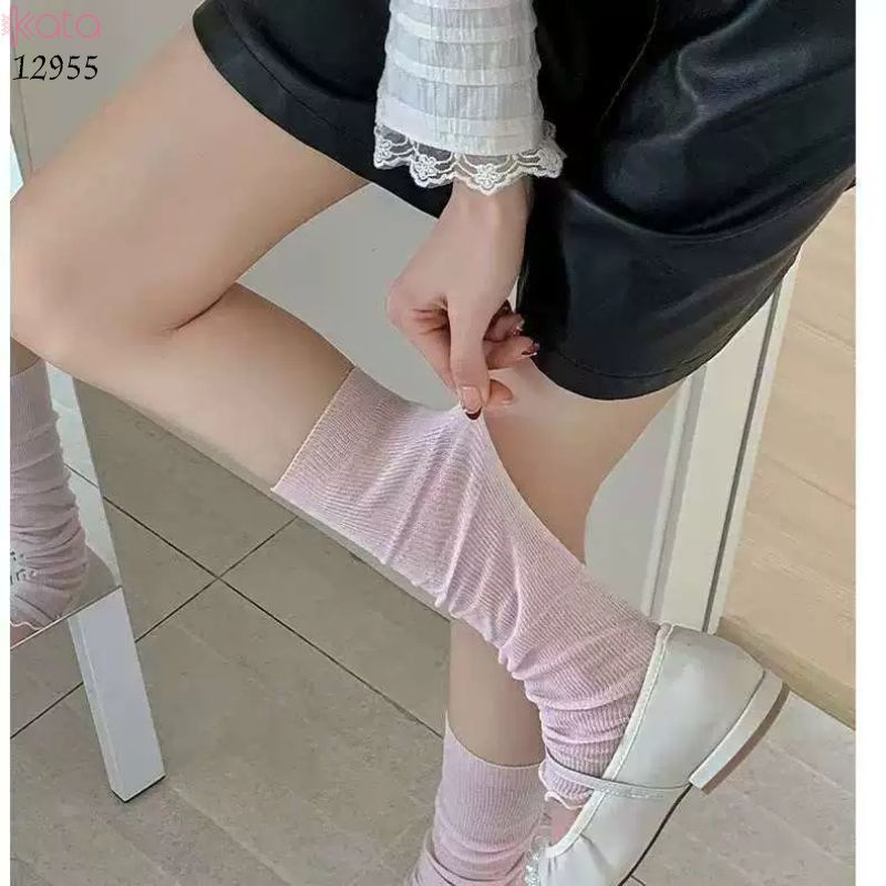 Ống tất lưới thoáng khí ,vớ ống chân mỏng JK xuân hè 12955