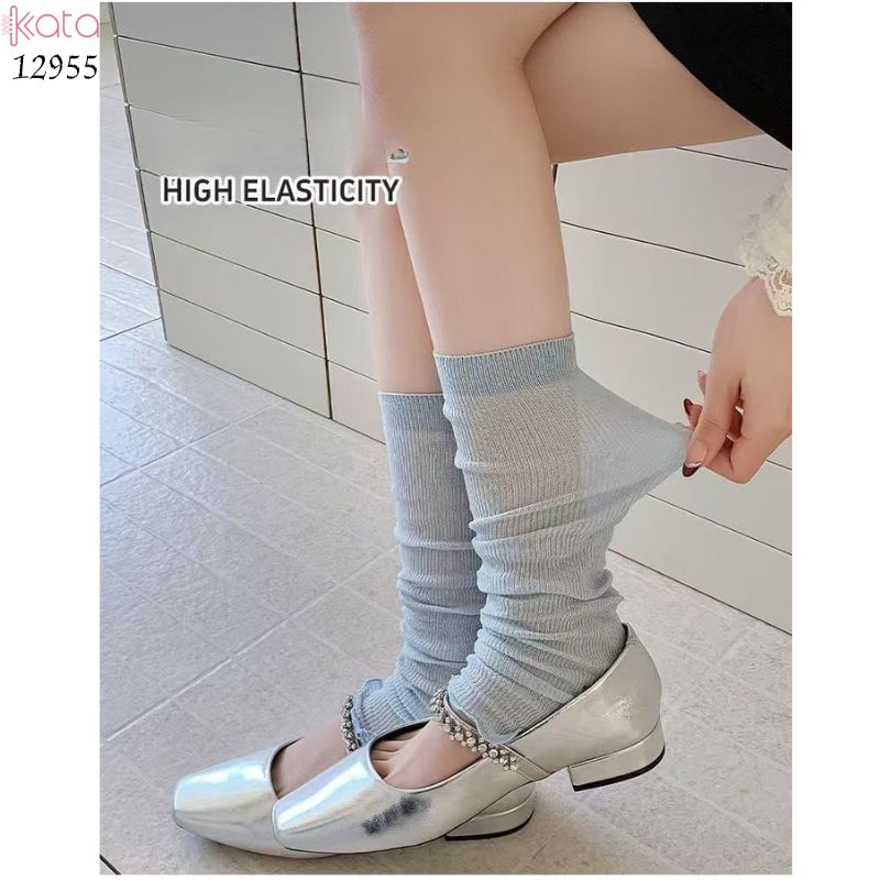 Ống tất lưới thoáng khí ,vớ ống chân mỏng JK xuân hè 12955