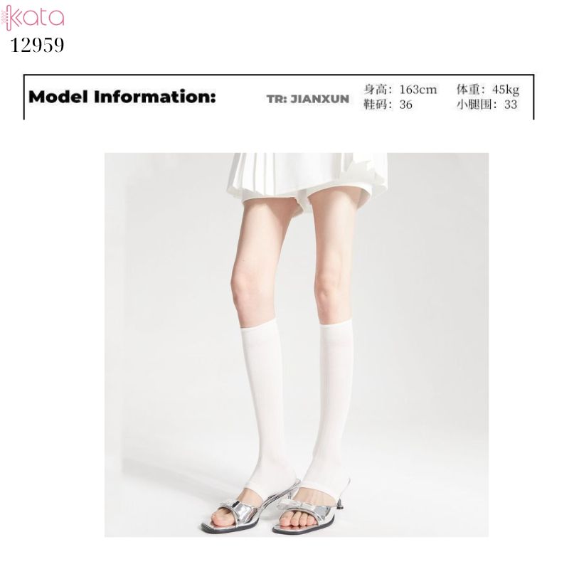 Ống tất dệt kim,vớ ống chân dệt kim đàn hồi tốt 12959