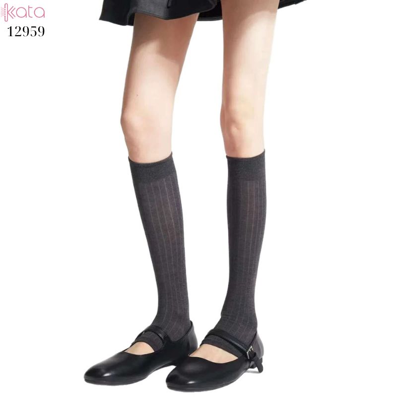 Ống tất dệt kim,vớ ống chân dệt kim đàn hồi tốt 12959