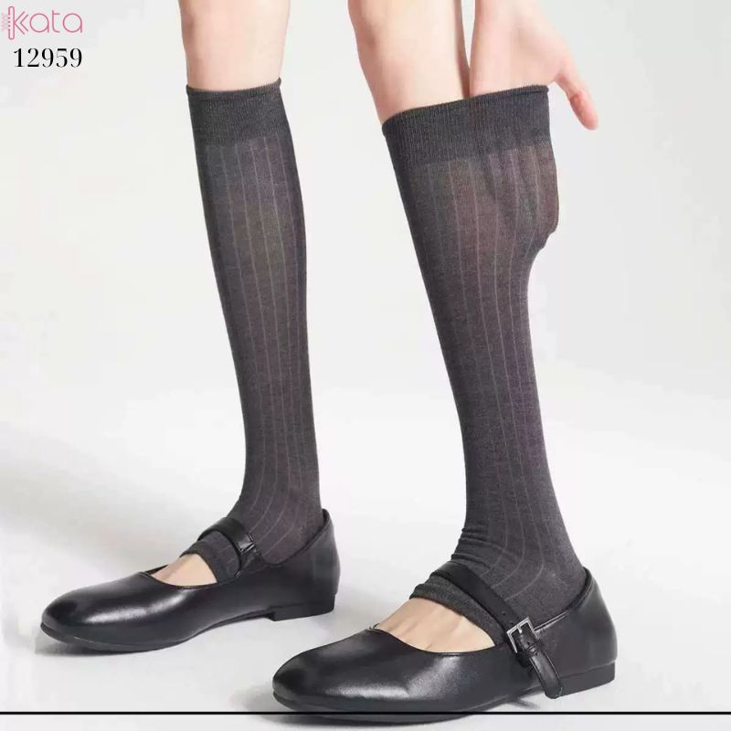 Ống tất dệt kim,vớ ống chân dệt kim đàn hồi tốt 12959