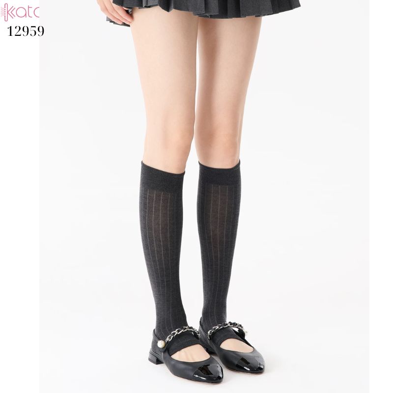 Ống tất dệt kim,vớ ống chân dệt kim đàn hồi tốt 12959