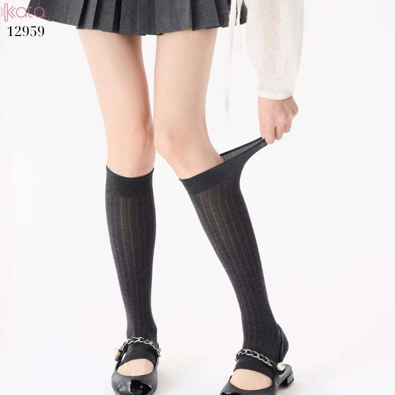 Ống tất dệt kim,vớ ống chân dệt kim đàn hồi tốt 12959