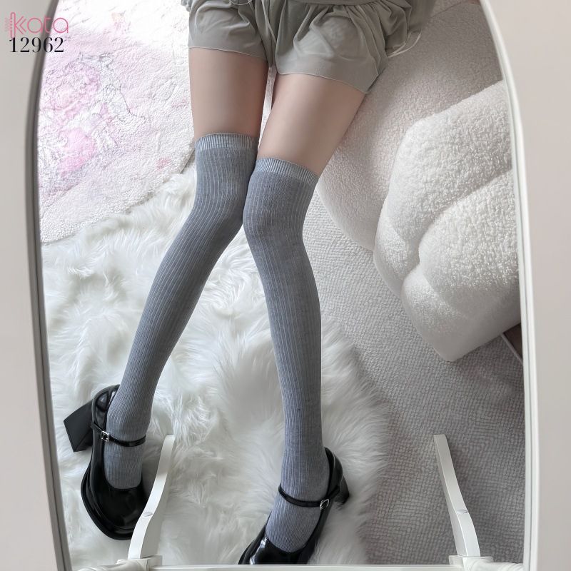 Tất qua gối,vớ sọc dọc vải bông mềm 12962