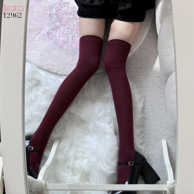 Tất qua gối,vớ sọc dọc vải bông mềm 12962