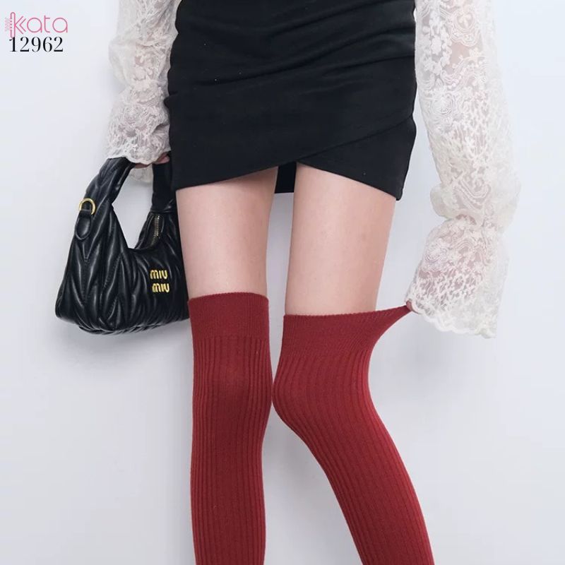 Tất qua gối,vớ sọc dọc vải bông mềm 12962