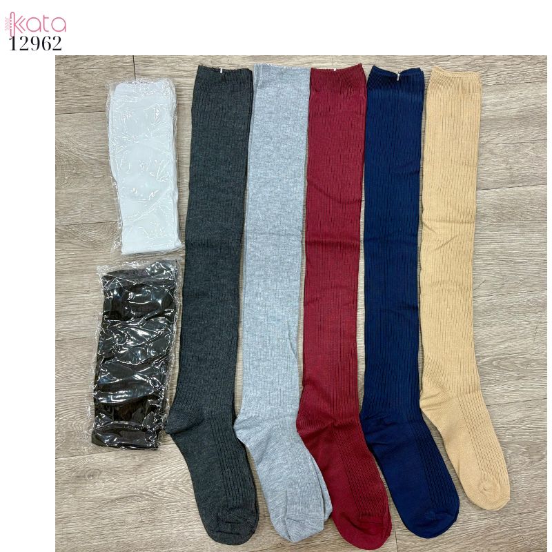 Tất qua gối,vớ sọc dọc vải bông mềm 12962