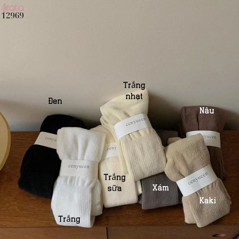 Tất bông đày thu đông,vớ đùi dài đi giày trượt tuyết,giày bốt 12969