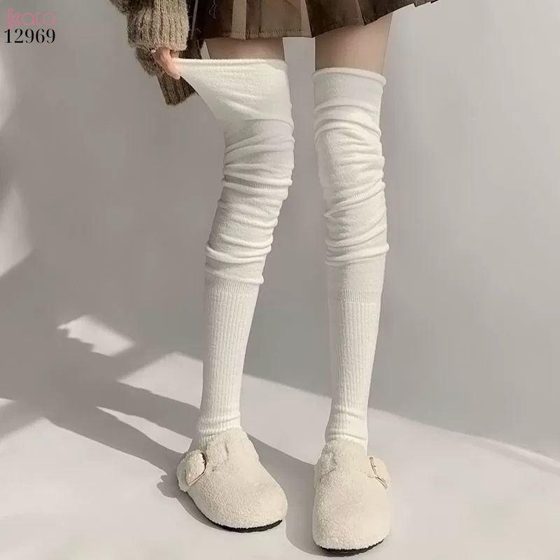 Tất bông đày thu đông,vớ đùi dài đi giày trượt tuyết,giày bốt 12969