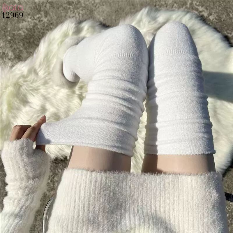 Tất bông đày thu đông,vớ đùi dài đi giày trượt tuyết,giày bốt 12969