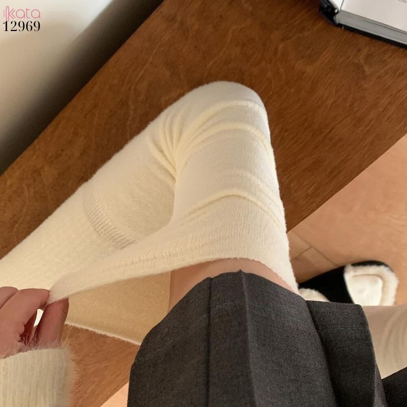 Tất bông đày thu đông,vớ đùi dài đi giày trượt tuyết,giày bốt 12969