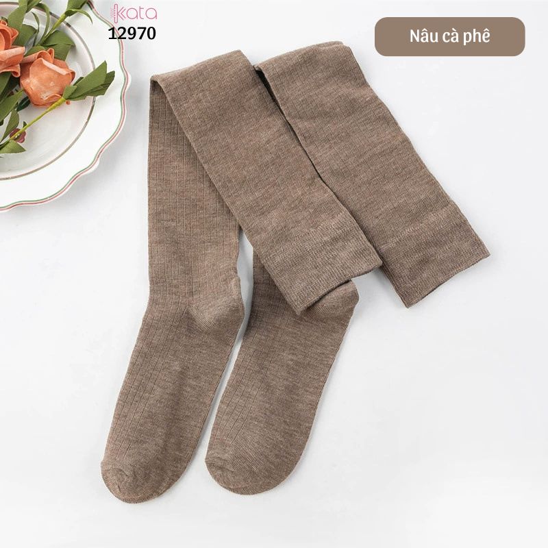 Tất qua gối sọc dọc giảm béo bắp chân,vớ đi bốt thu đông 12970