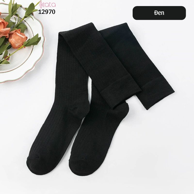 Tất qua gối sọc dọc giảm béo bắp chân,vớ đi bốt thu đông 12970