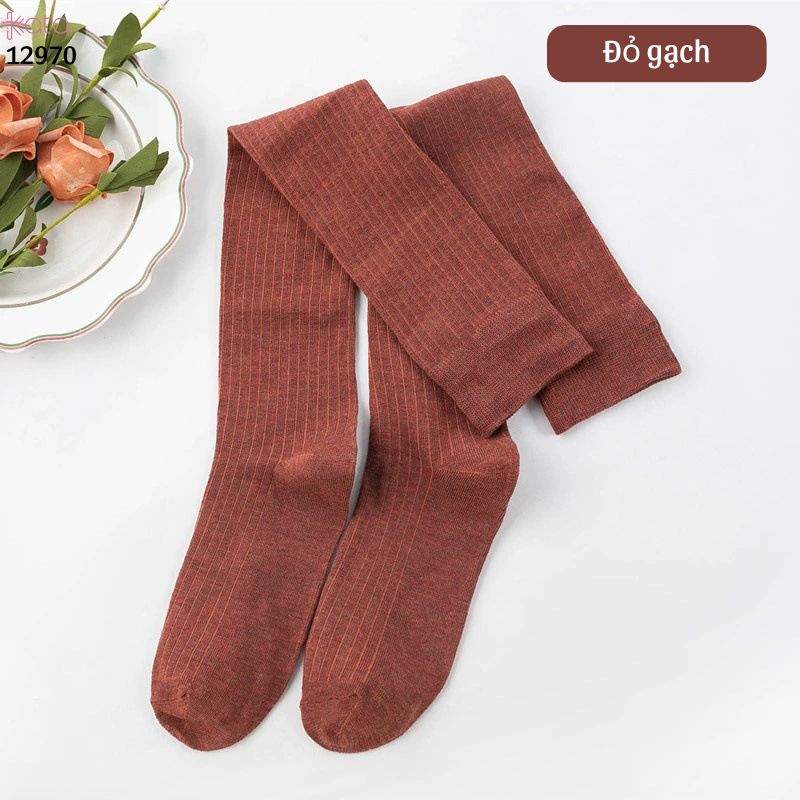 Tất qua gối sọc dọc giảm béo bắp chân,vớ đi bốt thu đông 12970