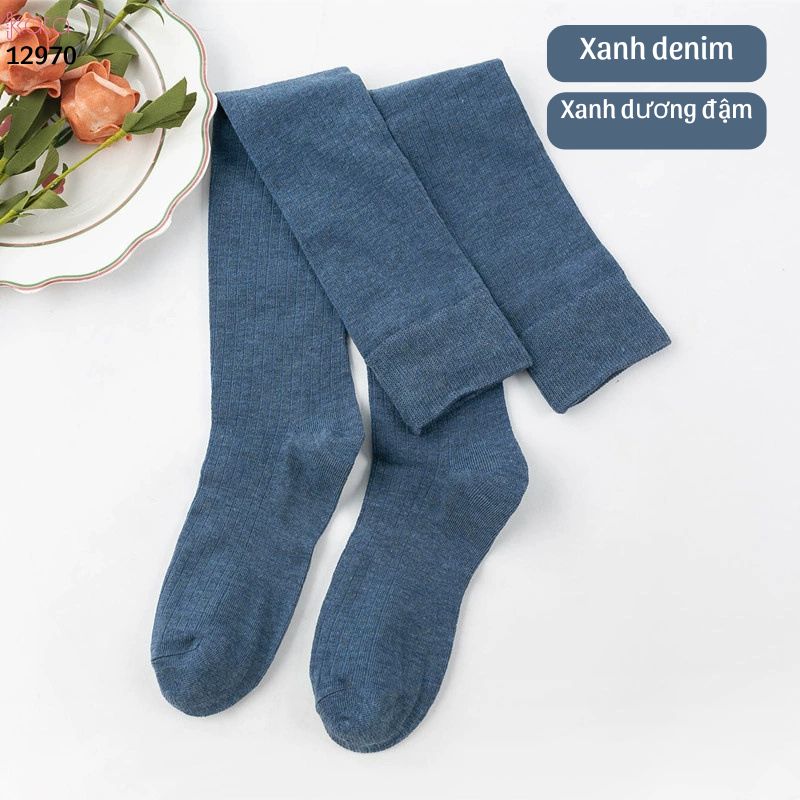Tất qua gối sọc dọc giảm béo bắp chân,vớ đi bốt thu đông 12970