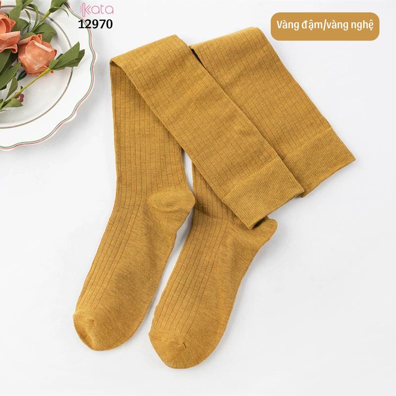 Tất qua gối sọc dọc giảm béo bắp chân,vớ đi bốt thu đông 12970