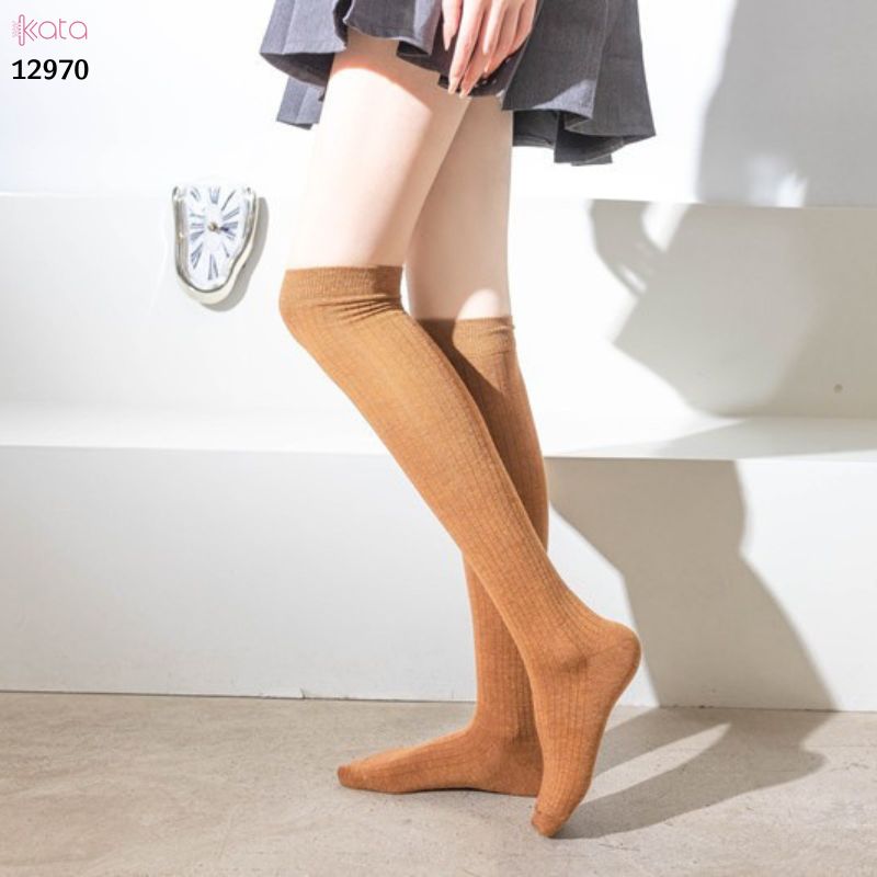 Tất qua gối sọc dọc giảm béo bắp chân,vớ đi bốt thu đông 12970