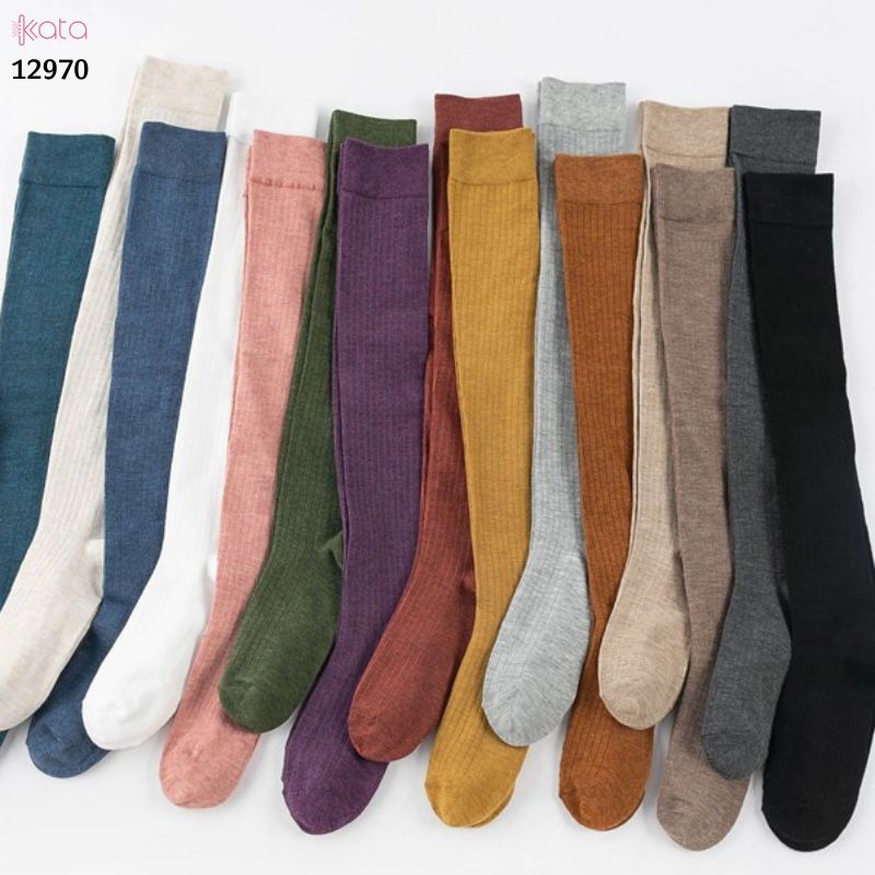 Tất qua gối sọc dọc giảm béo bắp chân,vớ đi bốt thu đông 12970