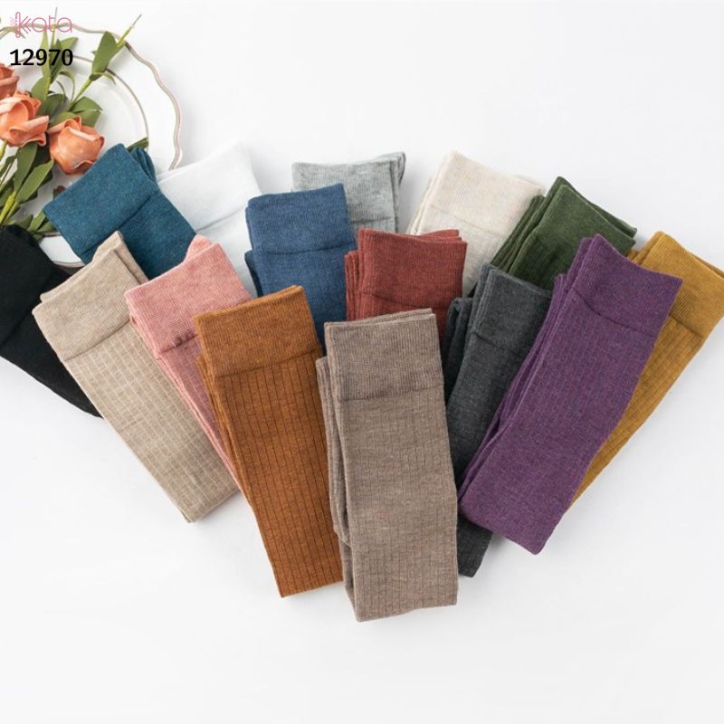 Tất qua gối sọc dọc giảm béo bắp chân,vớ đi bốt thu đông 12970