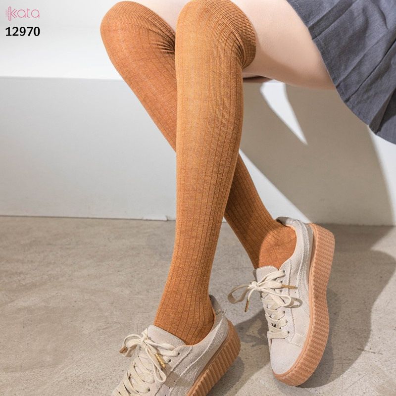 Tất qua gối sọc dọc giảm béo bắp chân,vớ đi bốt thu đông 12970