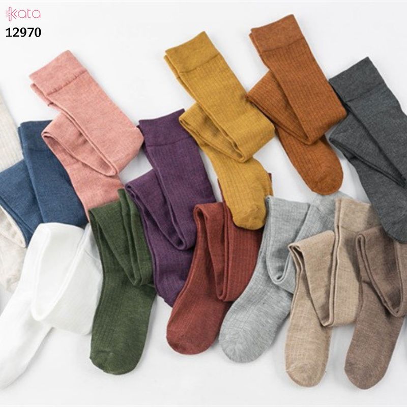 Tất qua gối sọc dọc giảm béo bắp chân,vớ đi bốt thu đông 12970