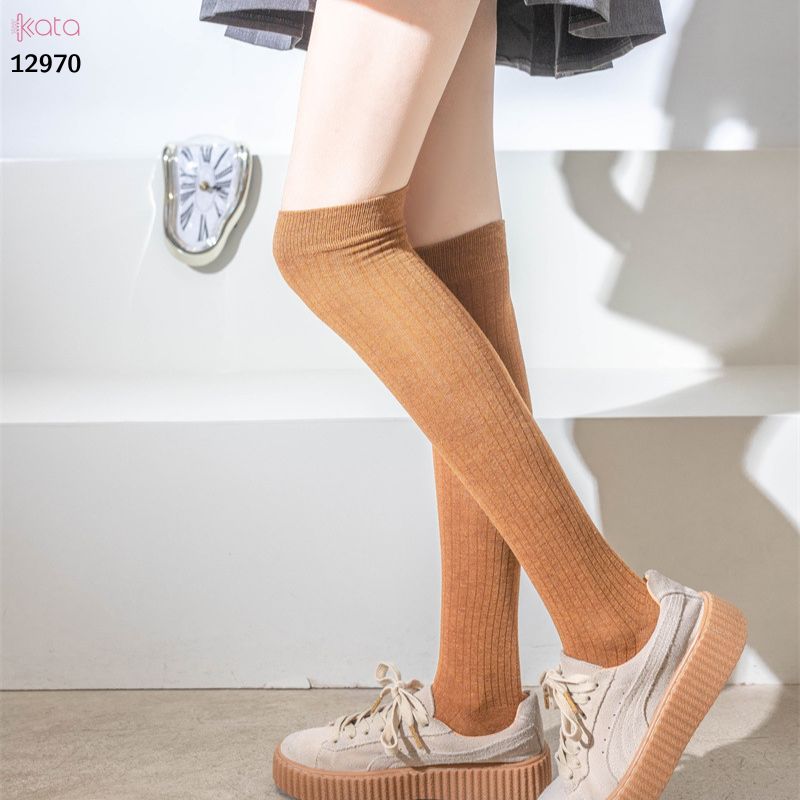 Tất qua gối sọc dọc giảm béo bắp chân,vớ đi bốt thu đông 12970