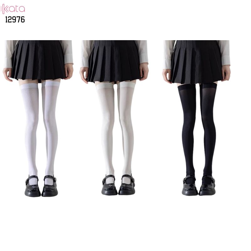 Tất bắp chân có Silicone chống tuột,Vớ JK, bắp chân,qua đầu gối 12974