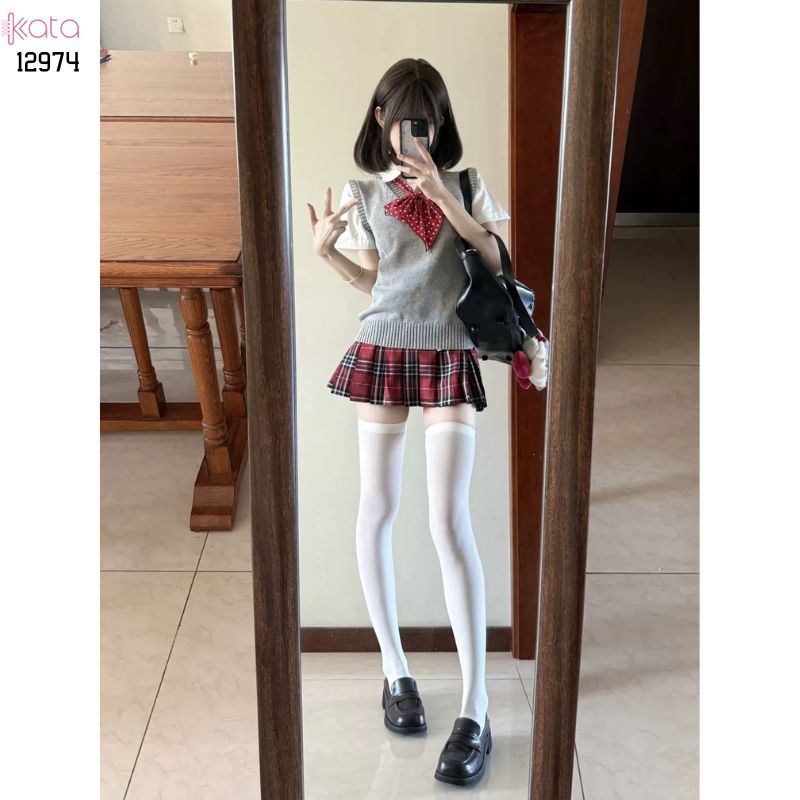 Tất bắp chân có Silicone chống tuột,Vớ JK, bắp chân,qua đầu gối 12974