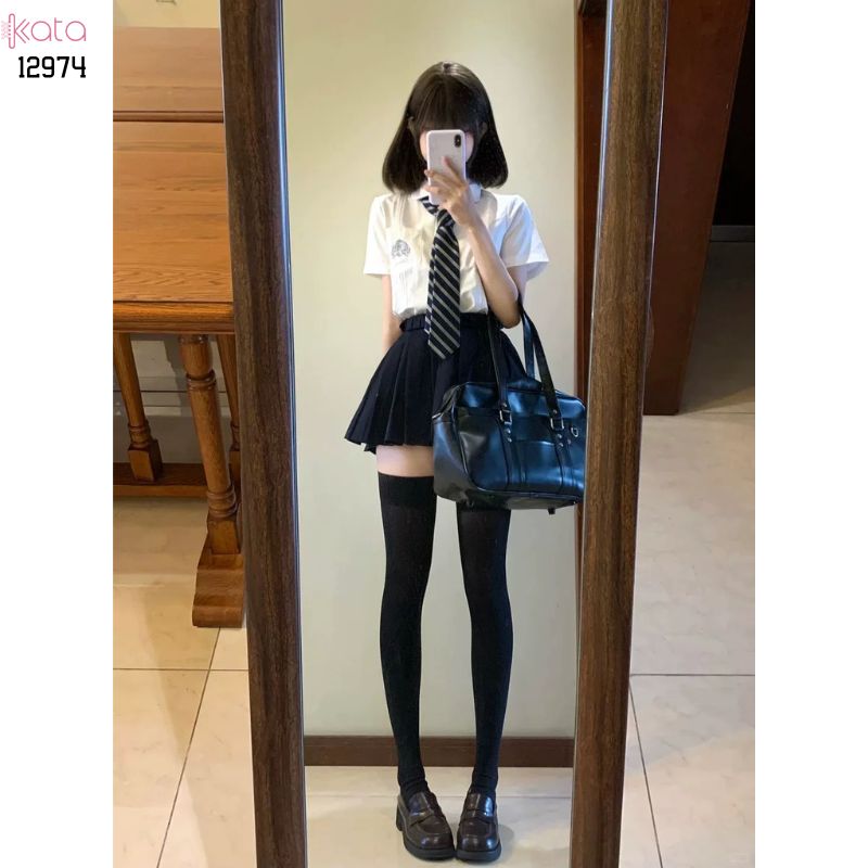 Tất bắp chân có Silicone chống tuột,Vớ JK, bắp chân,qua đầu gối 12974