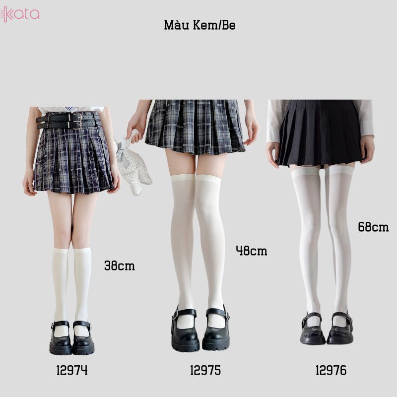 Tất bắp chân có Silicone chống tuột,Vớ JK, bắp chân,qua đầu gối 12974