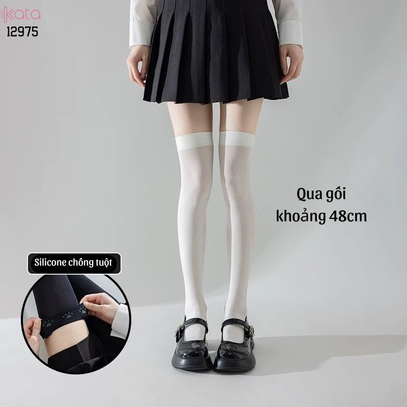 Tất bắp chân có Silicone chống tuột,Vớ JK, bắp chân,qua đầu gối 12974