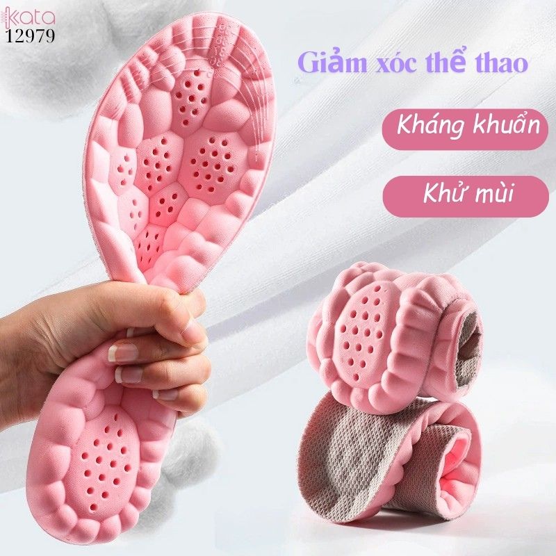 Lót giày massage thể thao đứng lâu mỏi,đàn hồi mềm dẻo thoáng khí và thấm hút mồ hôi 12981