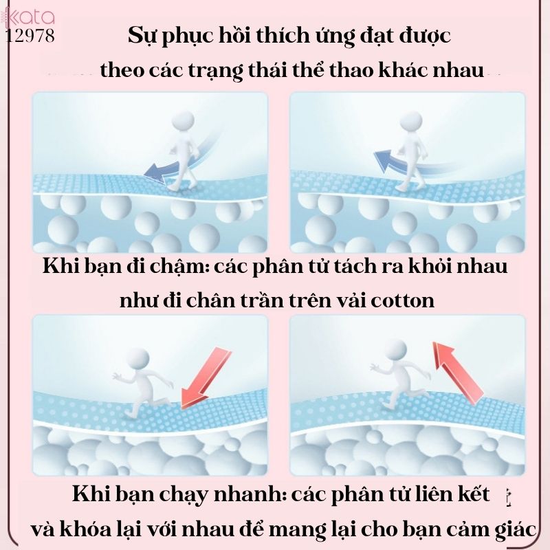 Lót giày massage thể thao đứng lâu mỏi,đàn hồi mềm dẻo thoáng khí và thấm hút mồ hôi 12981