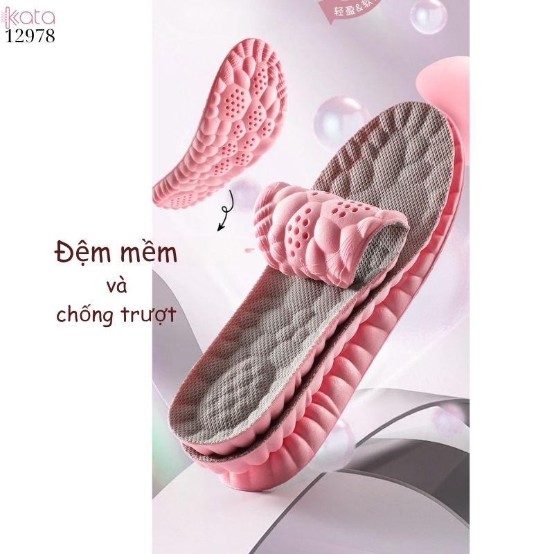 Lót giày massage thể thao đứng lâu mỏi,đàn hồi mềm dẻo thoáng khí và thấm hút mồ hôi 12981