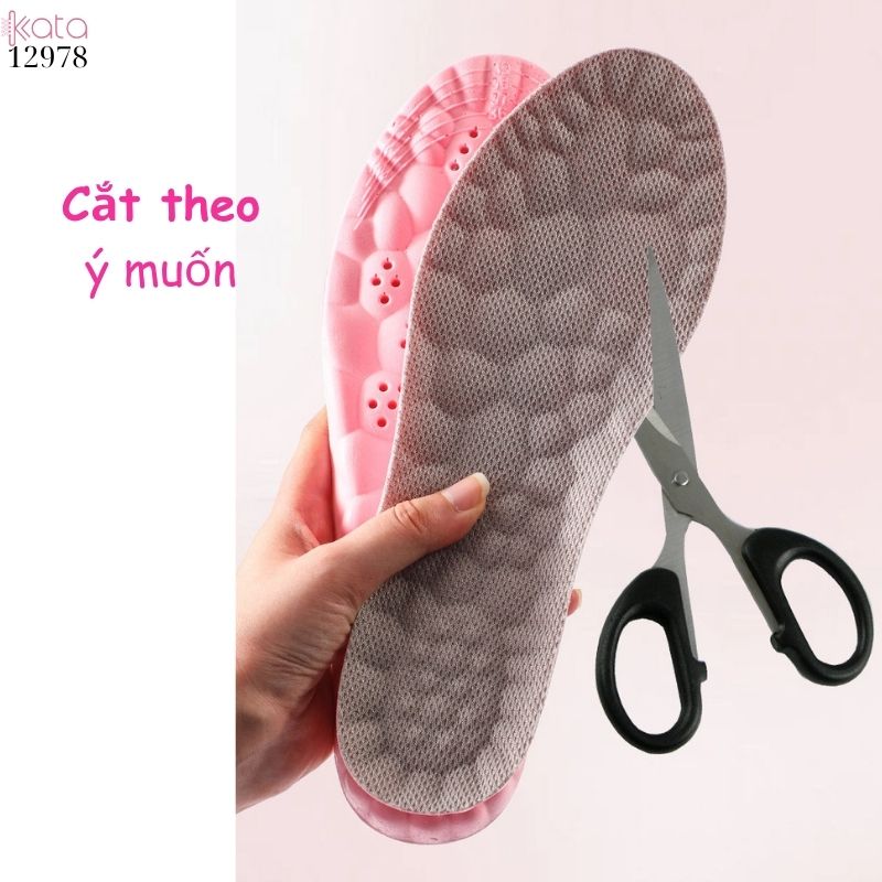 Lót giày massage thể thao đứng lâu mỏi,đàn hồi mềm dẻo thoáng khí và thấm hút mồ hôi 12981