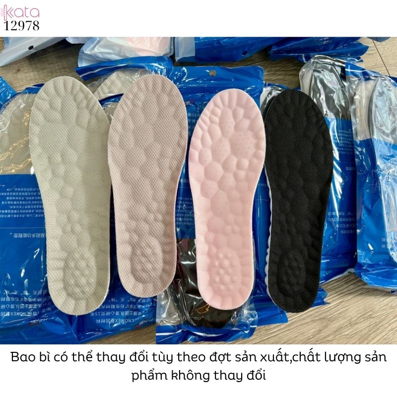 Lót giày massage thể thao đứng lâu mỏi,đàn hồi mềm dẻo thoáng khí và thấm hút mồ hôi 12981