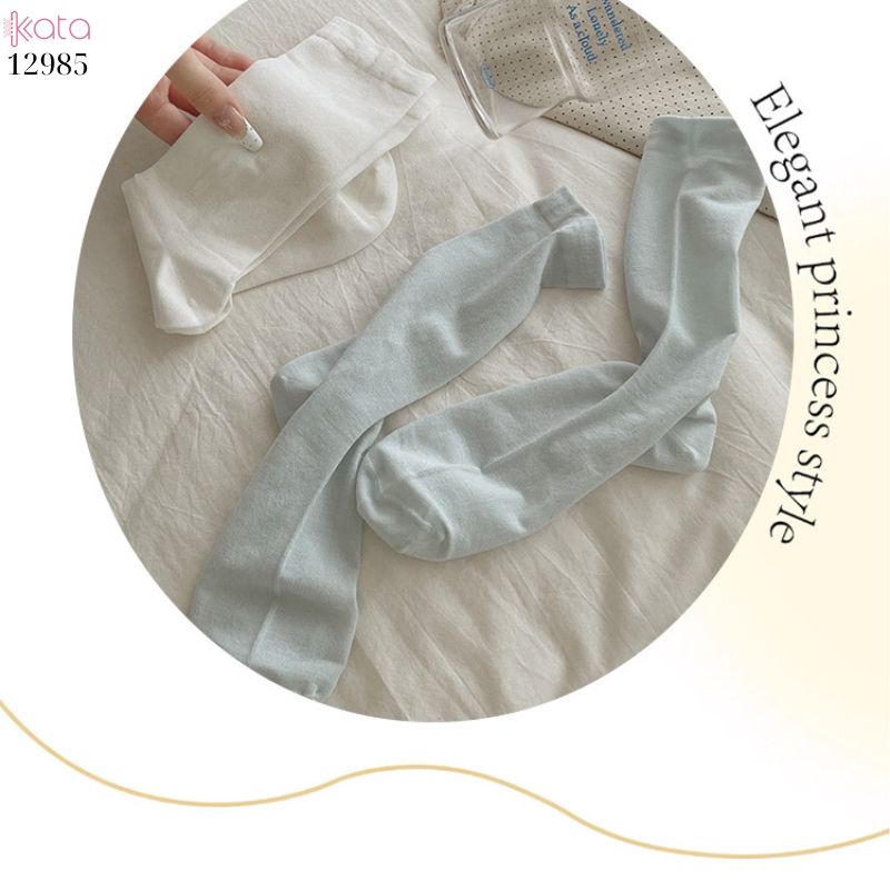 Tất vải tơ tằm mỏng mát mùa hè,vớ JK giũa bắp chân 12985