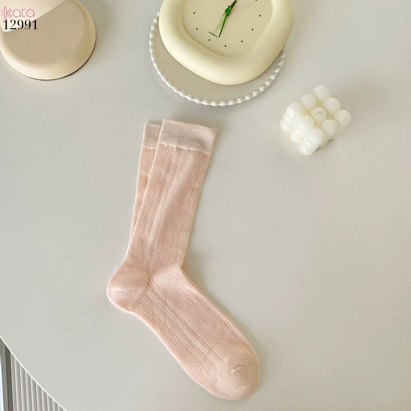 Tất bông mỏng ren mềm mịn phong cách ngọt ngào,vớ lưới JK nữ xuân hè 12991
